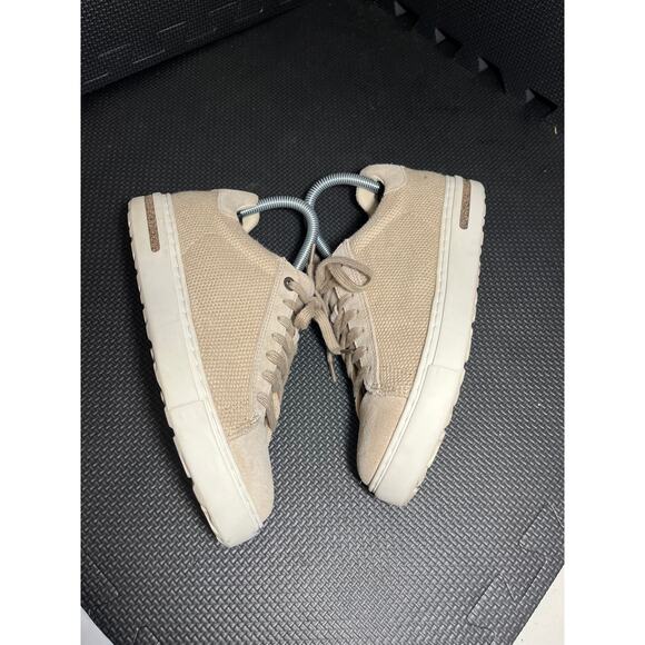 Birkenstock Womens Bend Low Sneakers Shoes Lace Up Beige Suede Size 37 - Picture 4 of 7